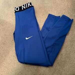 Nike pro Dri-Fit blue leggings